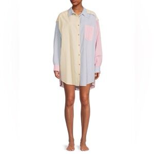 INTIMATELY FREE PEOPLE Rags to Riches Button Down Collard Shirt Size Medium